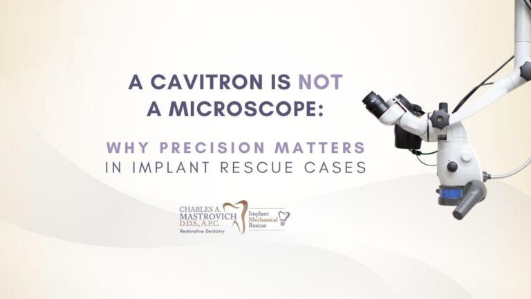 A Cavitron Is Not a Microscope