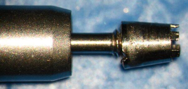 Recovered abutment fragment on distractor Recovered abutment fragment on distractor