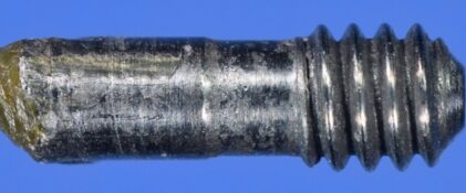 Recovered abutment screw