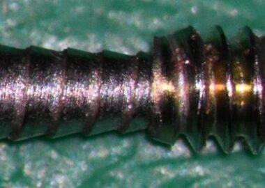 Fragment on the screw extractor